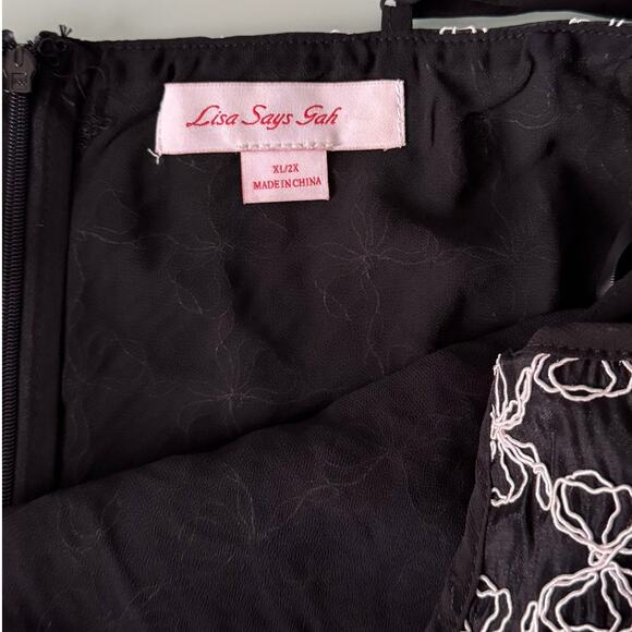 New Lisa Says Gah! Bow Slip Midi Dress Size XL/2X - Picture 6 of 8